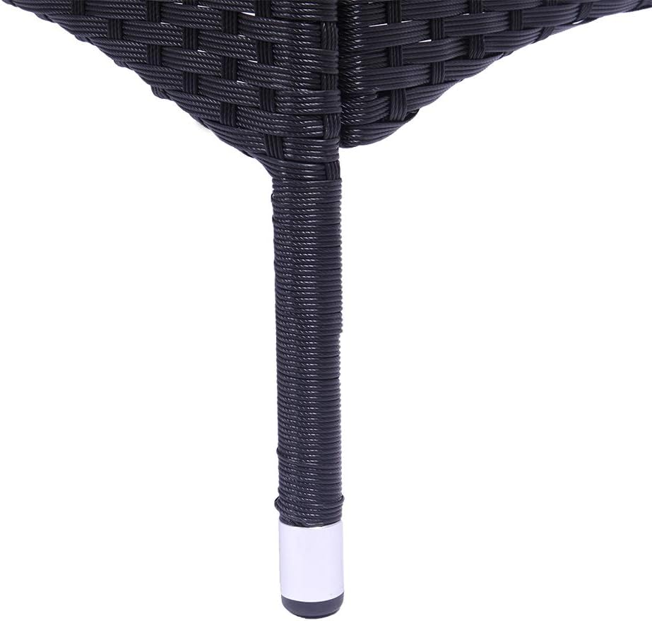 Outdoor Patio Wicker Dining Chairs 2 Piece Set, PE Rattan Single Sofa Chair, Patio Furniture Set, Outdoor Wicker Bistro Set Rattan Chairs for Patio, Garden, Patio, Deck, Lawn - Image 6