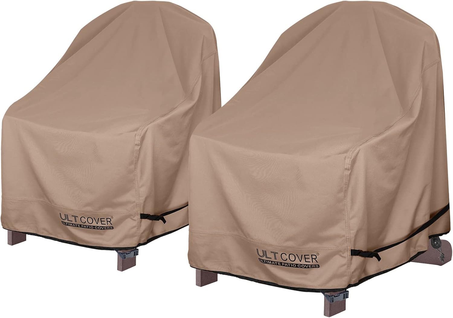 ULTCOVER Waterproof Patio Chair Cover u2013 Outdoor Lounge Deep Seat Single Lawn Chair Cover 2 Pack Fits Up to 28W x 30D x 32H inches - Image 8