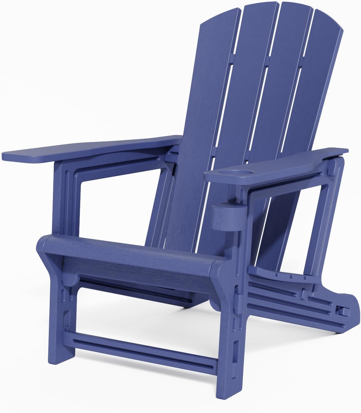 Trygoal Adirondack Chair, All Weather Plastic Adirondack Chairs, Fire Pit Chairs with Cup Holder, Outdoor Lawn Chair for Patio, Garden, Backyard, Navy Blue