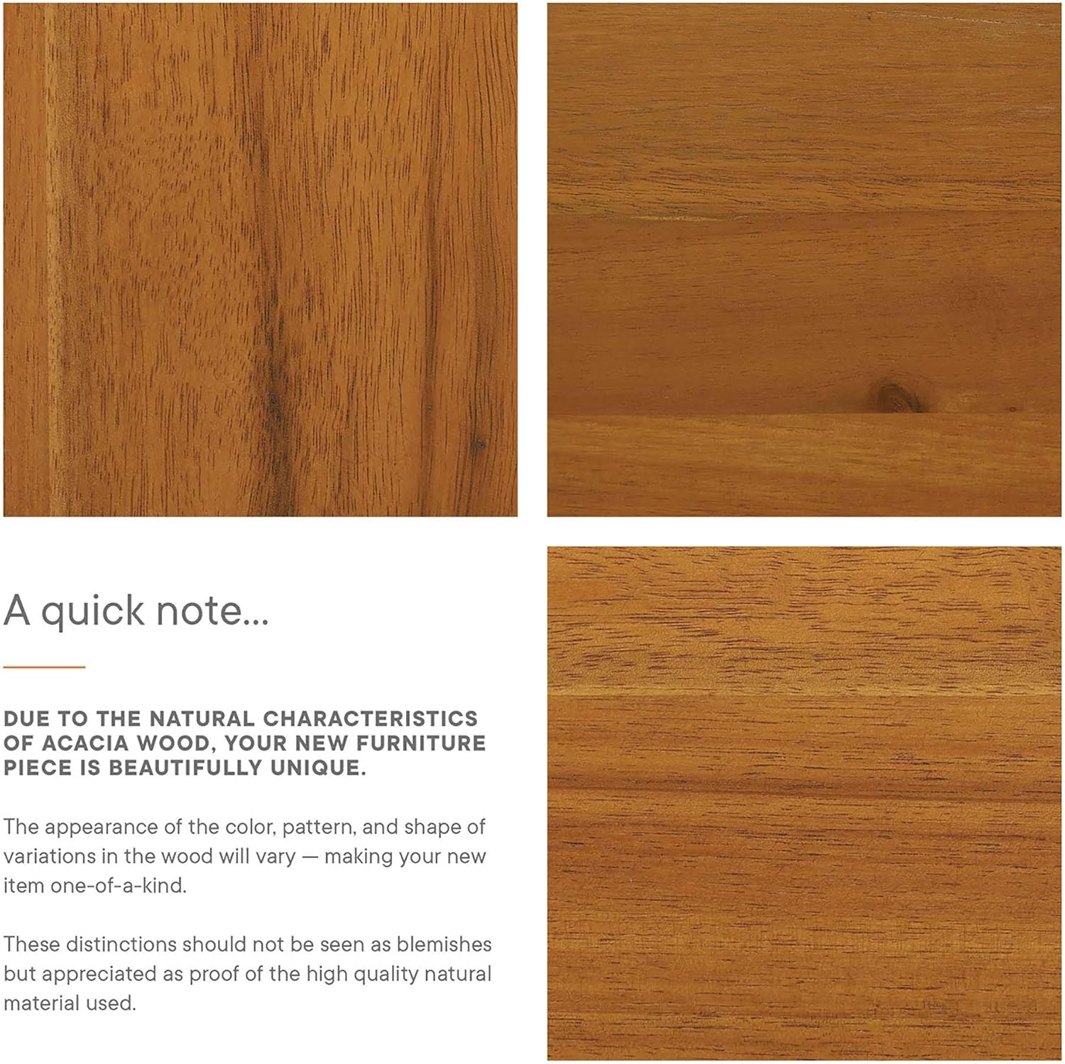 Modway Tahoe Acacia Wood 3-Piece Outdoor Patio Furniture Set in Natural Light Gray - Includes 2 Lounge Chairs with Weather-Resistant Cushions and Side Table - Image 7